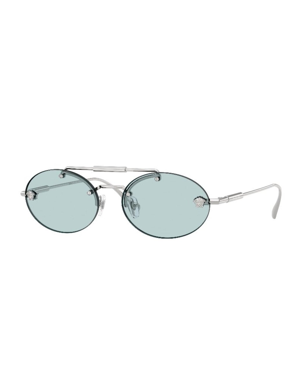 NEW VERSACE SUNGLASSES VE2295 1000/1 SILVER WOMEN EYEWEAR VERSACE